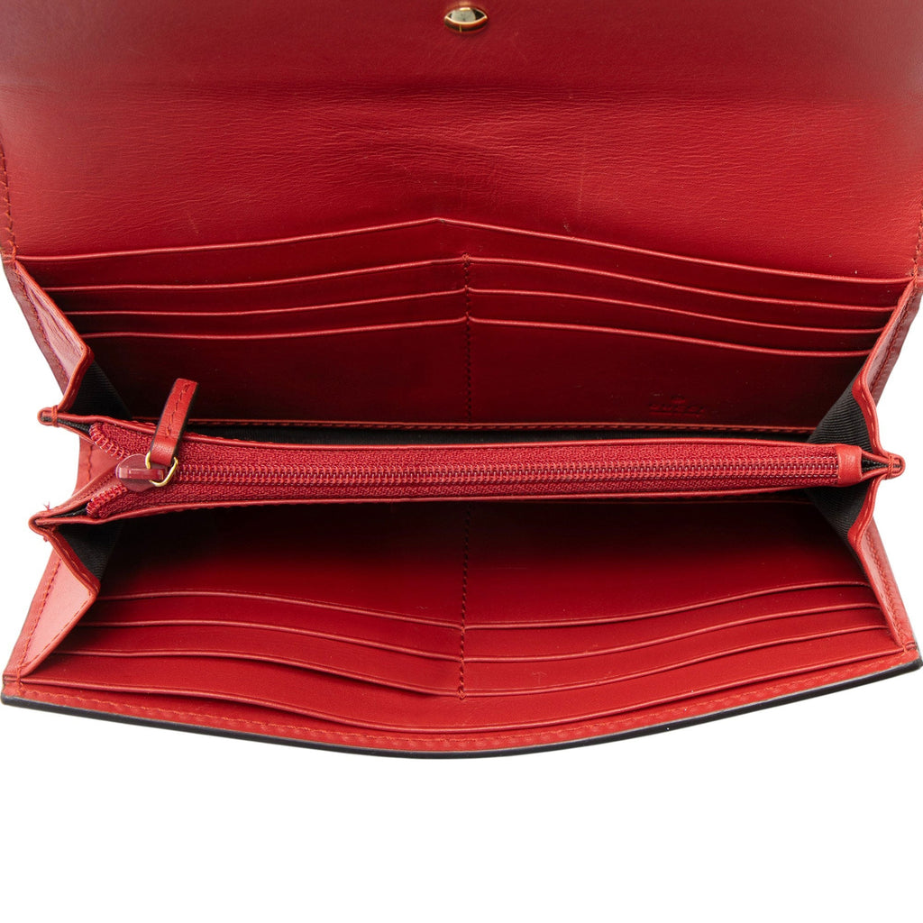 Gucci Calfskin Sylvie ContinLBtal Wallet
