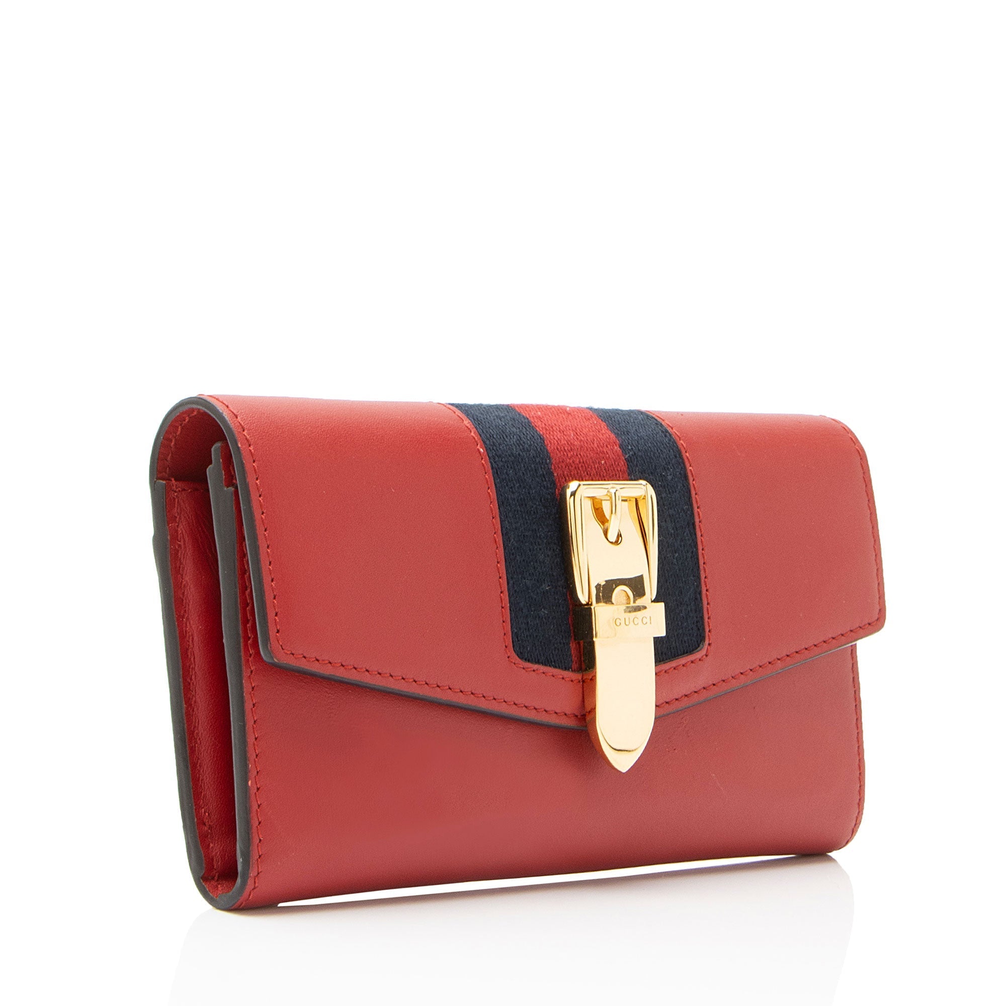 Gucci Calfskin Sylvie ContinLBtal Wallet