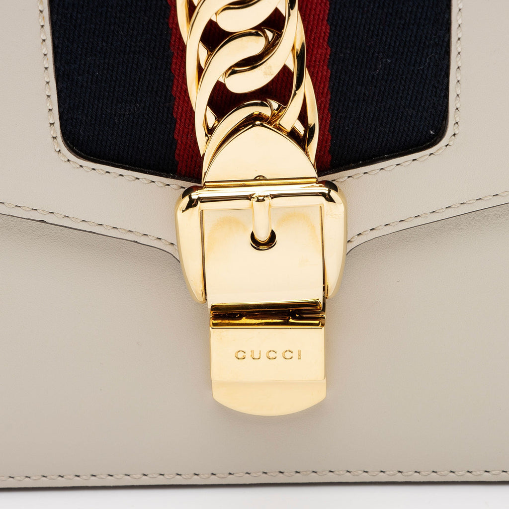 Gucci Calfskin Sylvie Small Shoulder Bag (SHF-G6Ob0L)