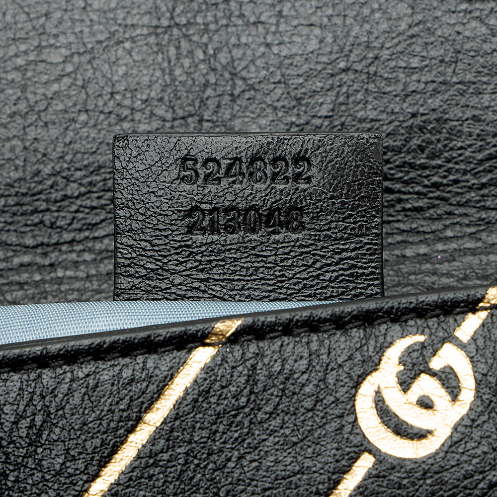 Gucci Calfskin Diagonal Stipe Thiara Double Shoulder Bag (SHF-21686)