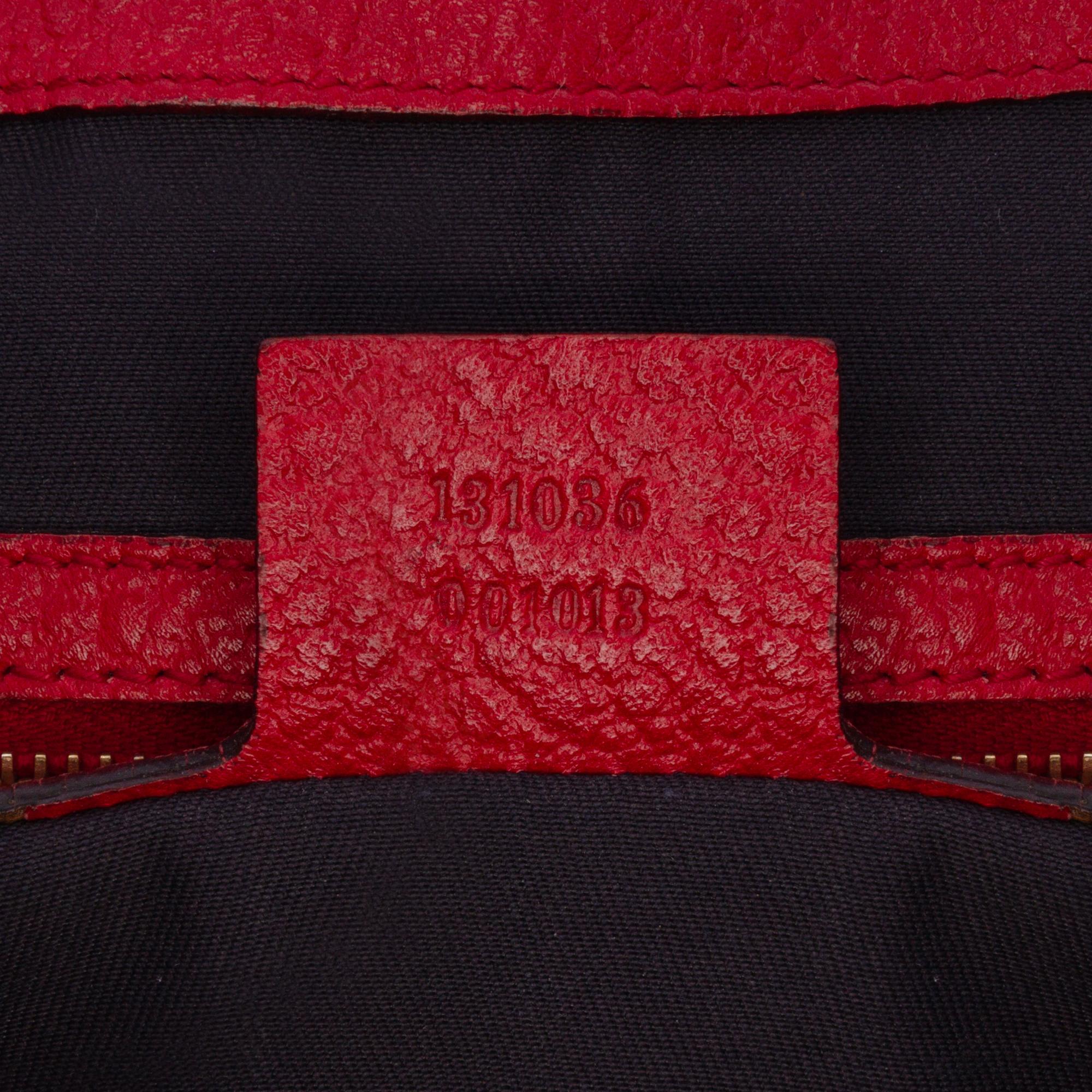 Gucci Calfskin Web Bamboo Ring Hobo