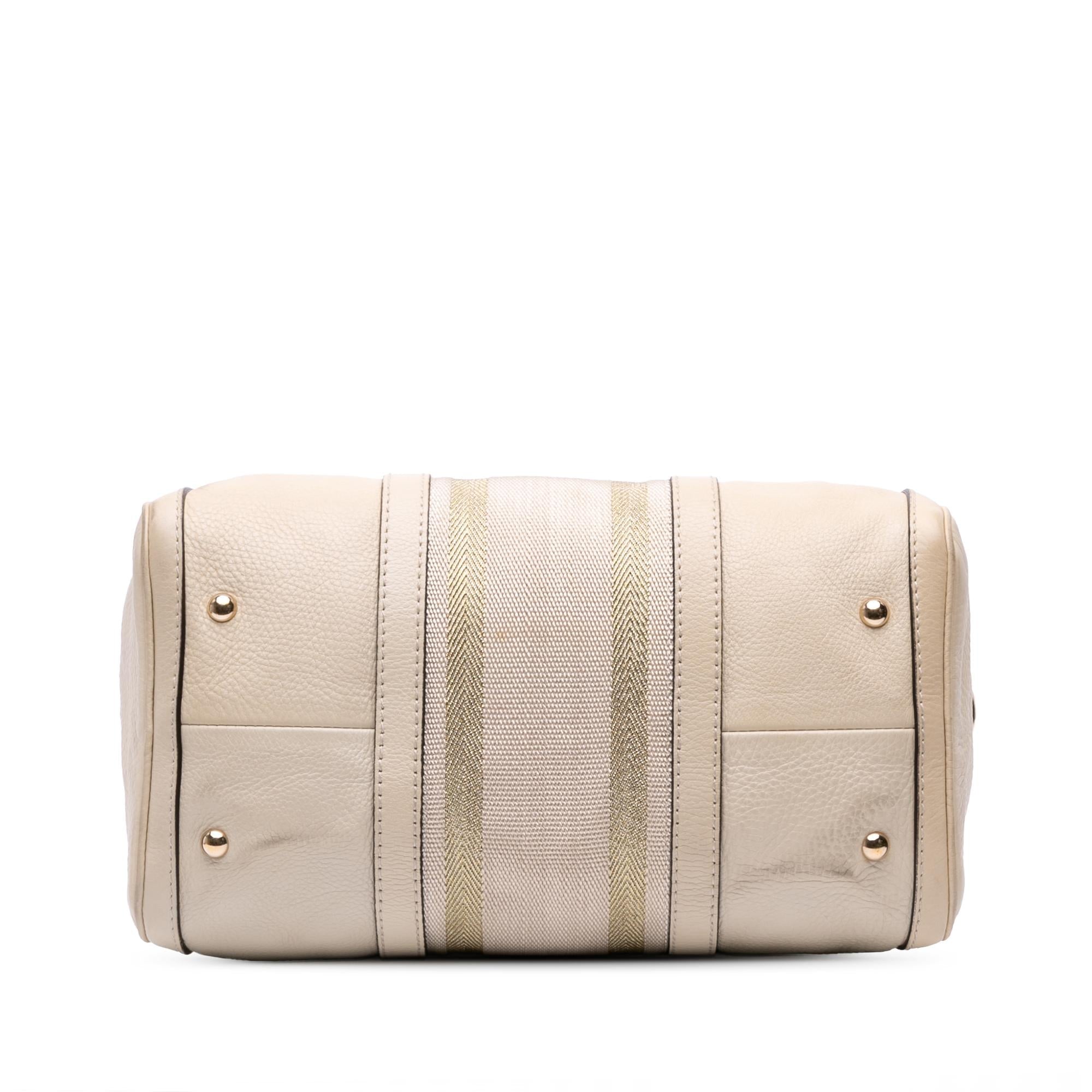 Gucci Calfskin Web Joy Boston Bag
