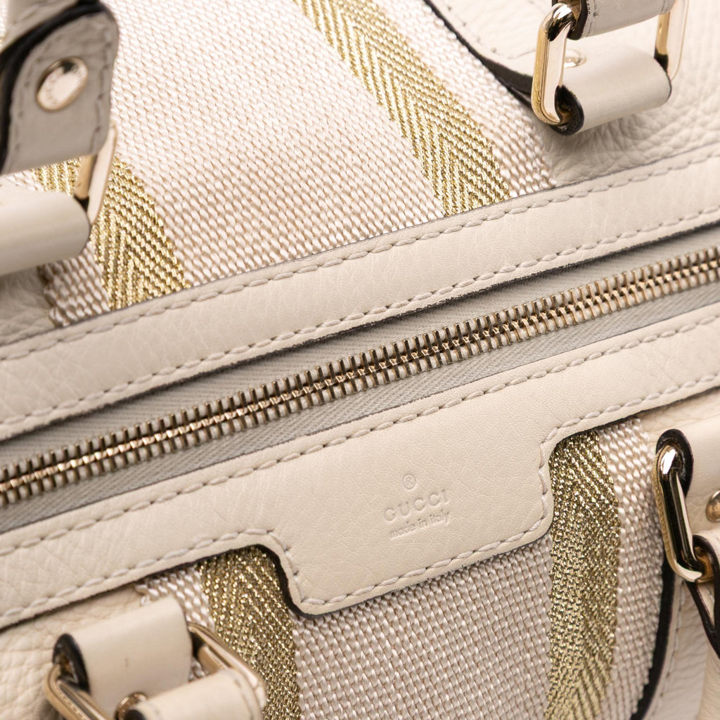 Gucci Calfskin Web Joy Boston Bag