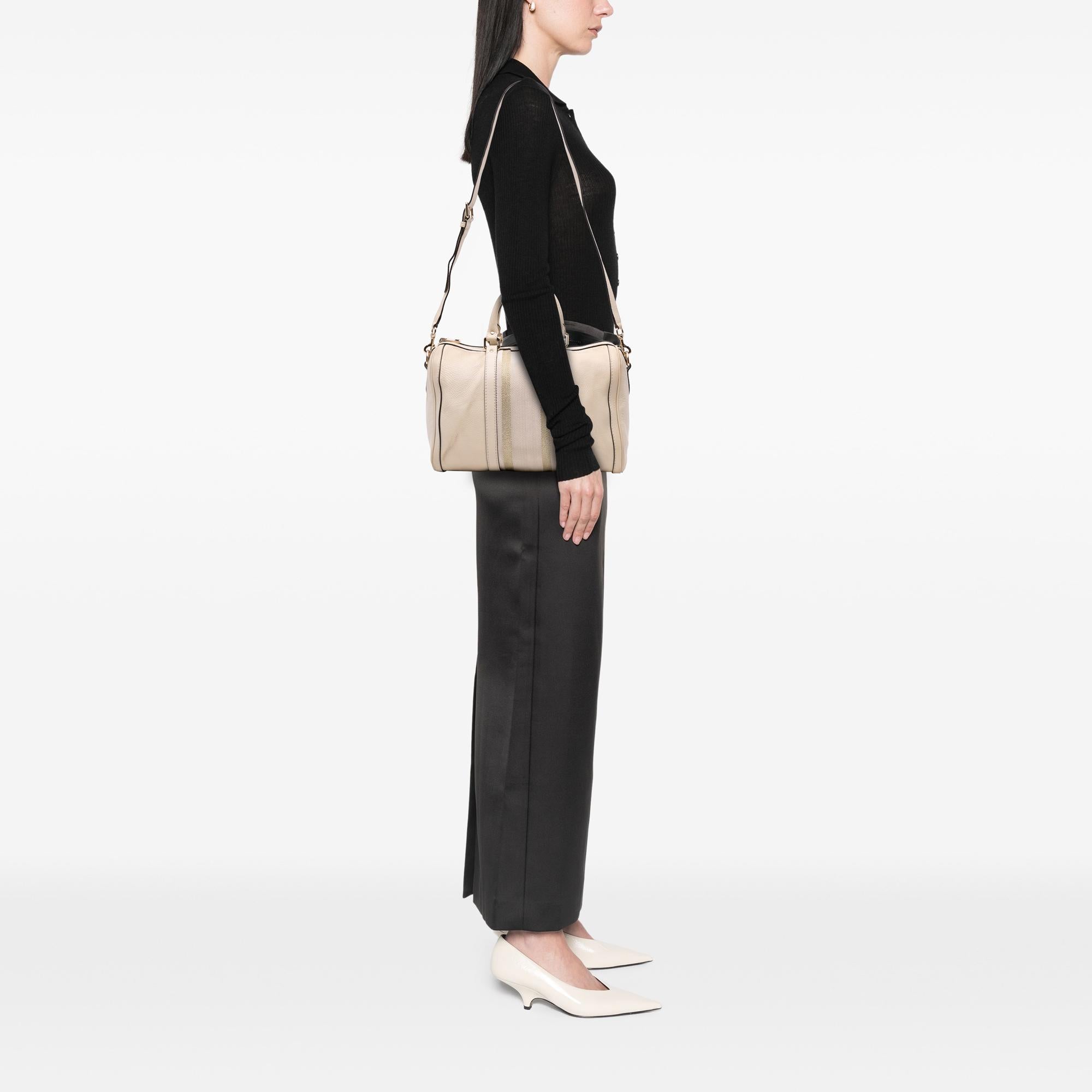 Gucci Calfskin Web Joy Boston Bag