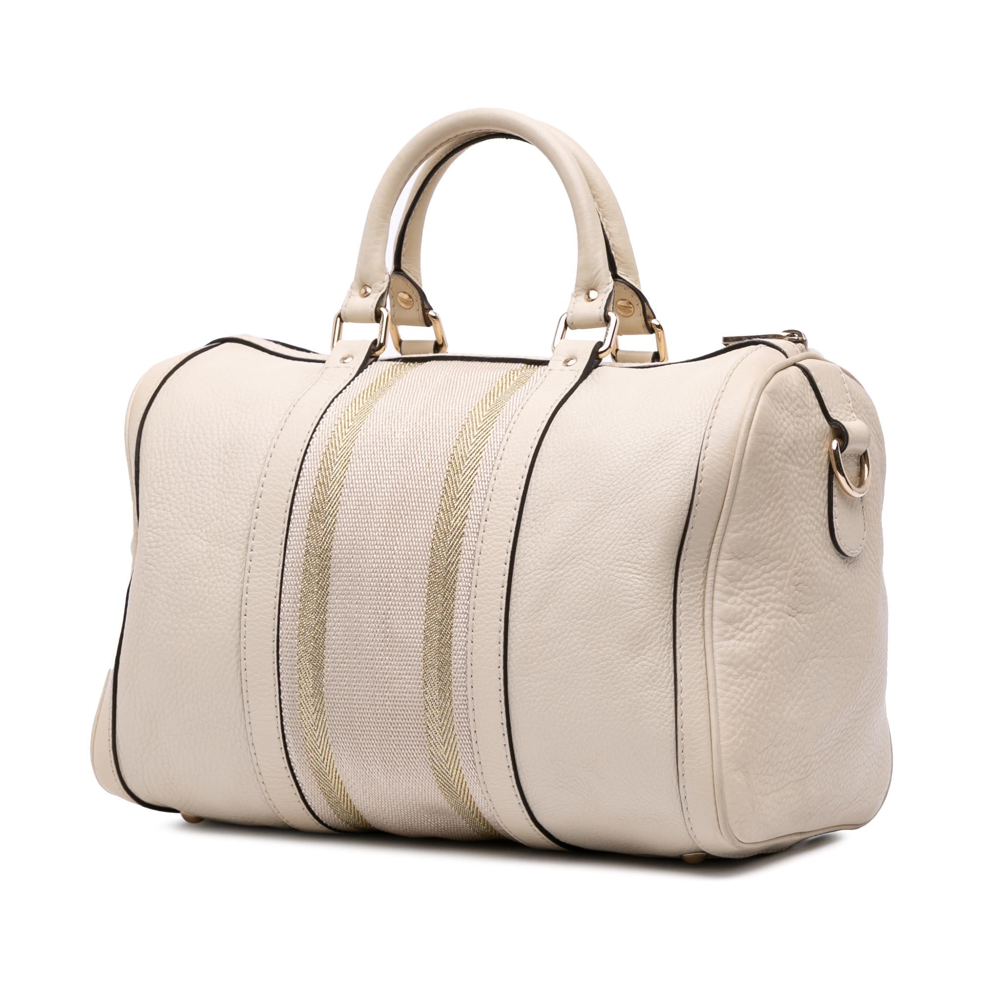 Gucci Calfskin Web Joy Boston Bag