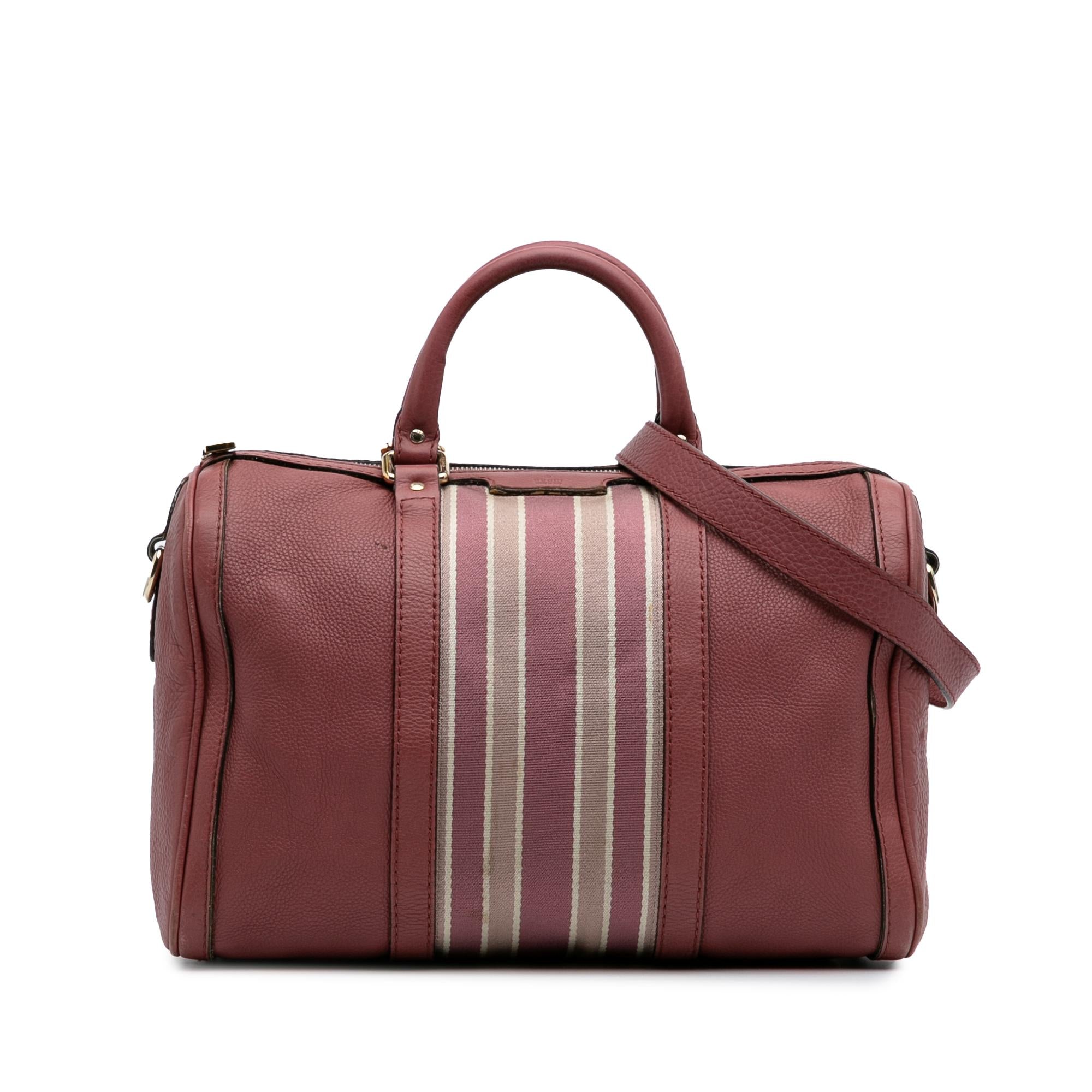 Gucci Calfskin Web Joy Boston Bag
