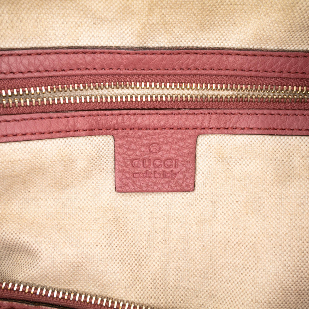 Gucci Calfskin Web Joy Boston Bag