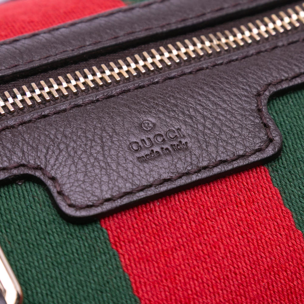 Gucci Calfskin Web Joy Boston Bag