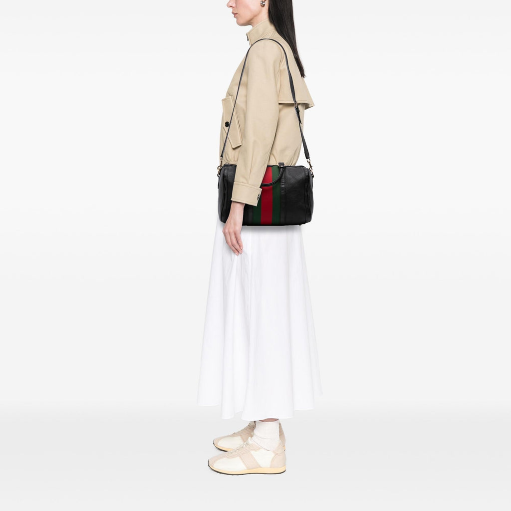 Gucci Calfskin Web Joy Boston Bag