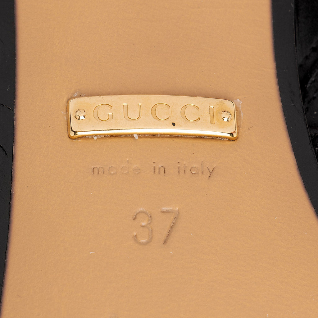 Gucci Calfskin GG Web Pearl Peyton Ankle Boots - Size 7 / 37 (SHF-NfjHOv)