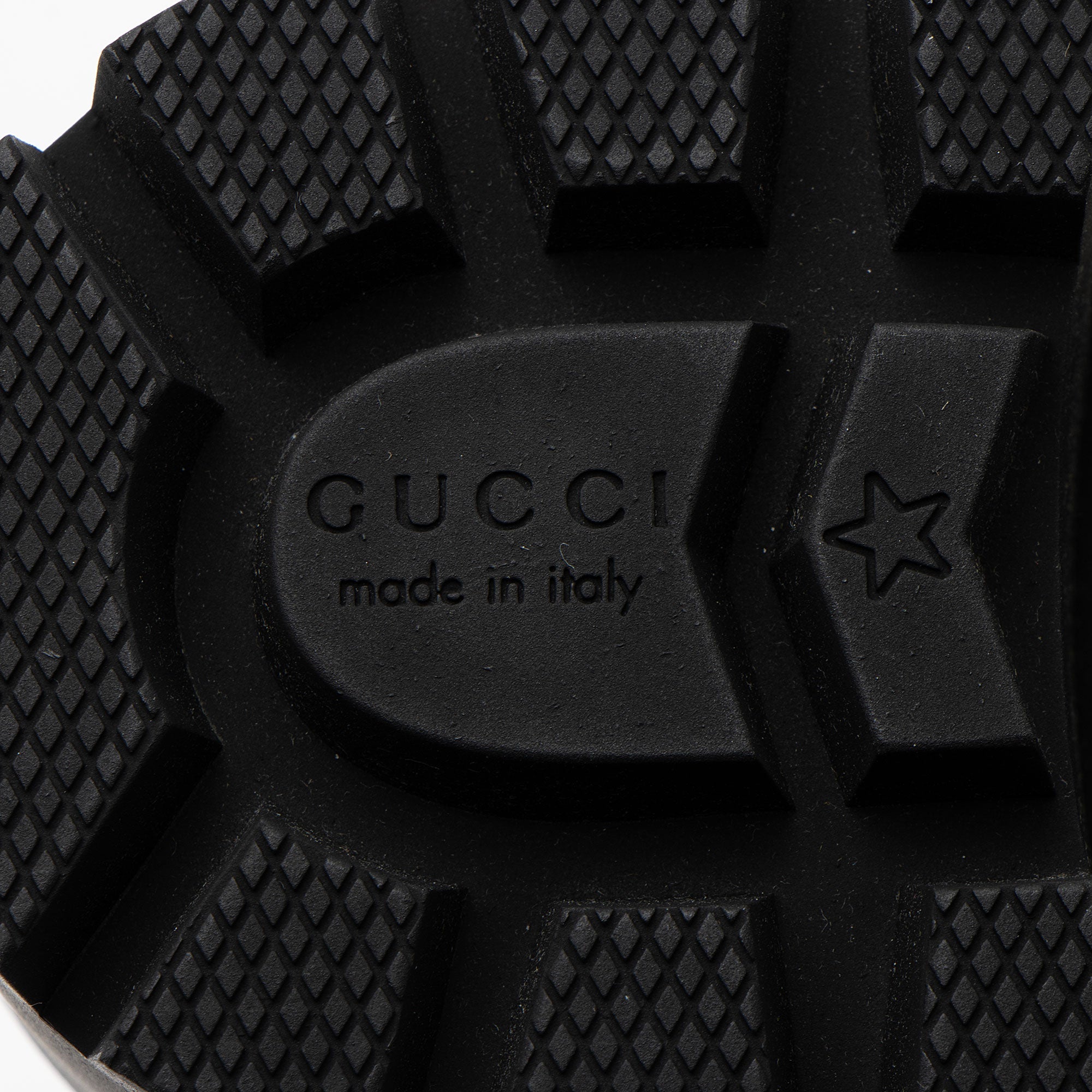 Gucci Calfskin Web Sylvie Combat Boots - Size 6 / 36