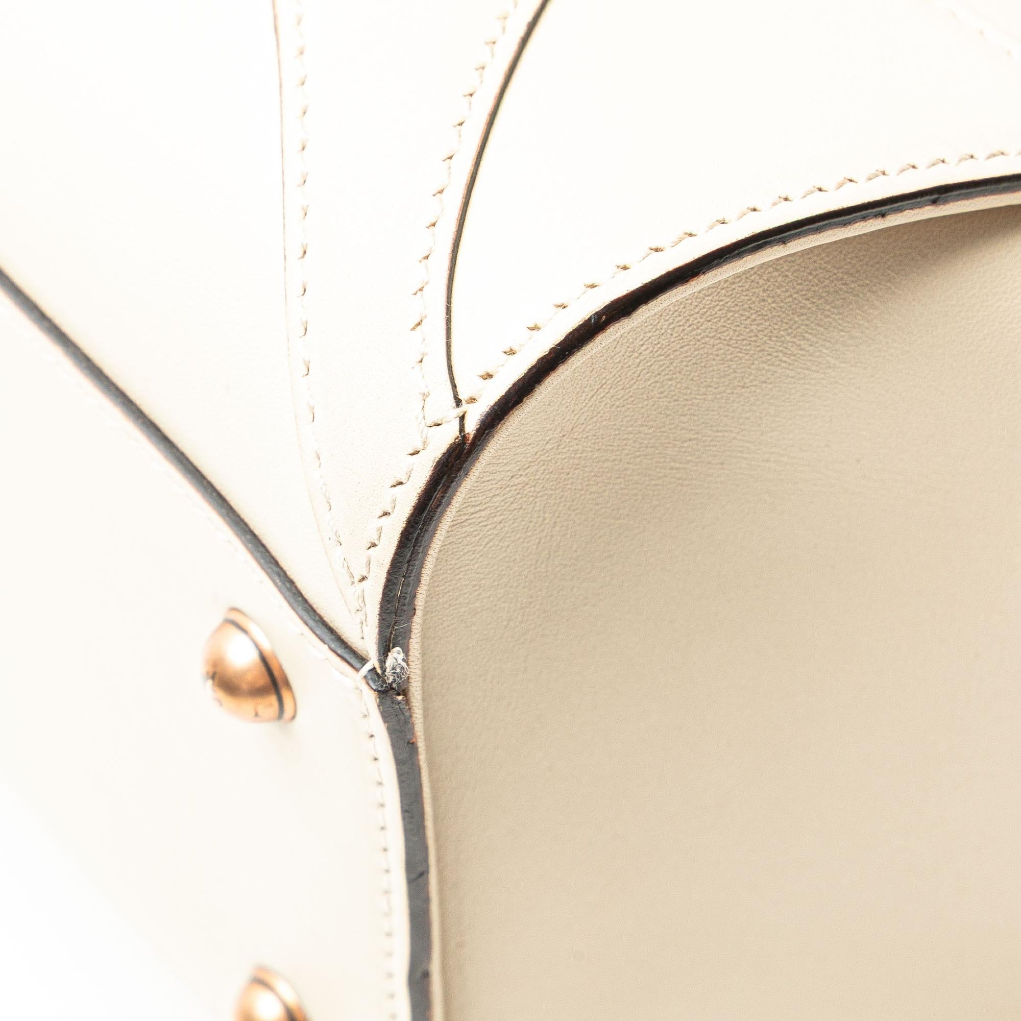 Gucci Calfskin and GG Canvas Nailhead Tote