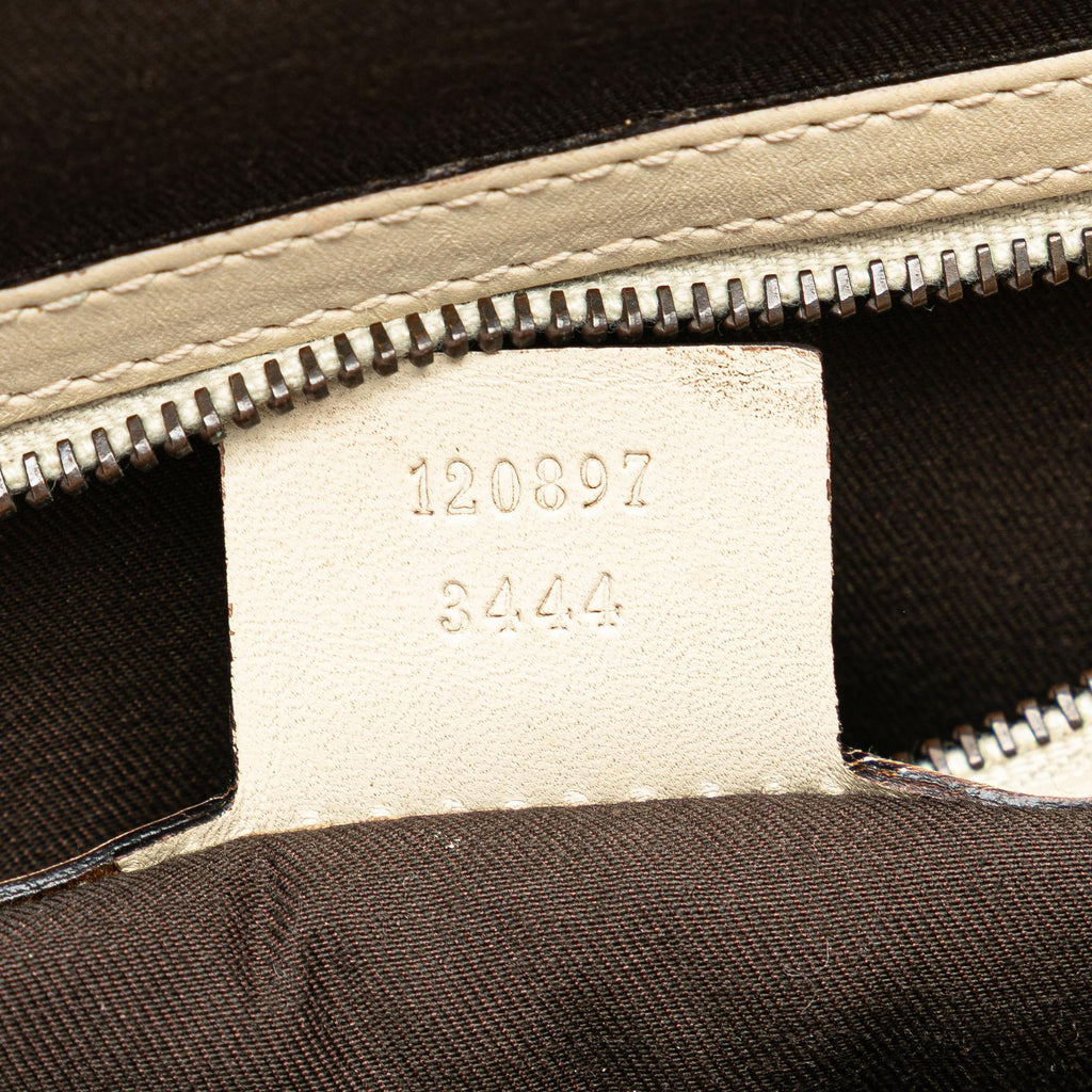 Gucci Calfskin and GG Canvas Nailhead Tote