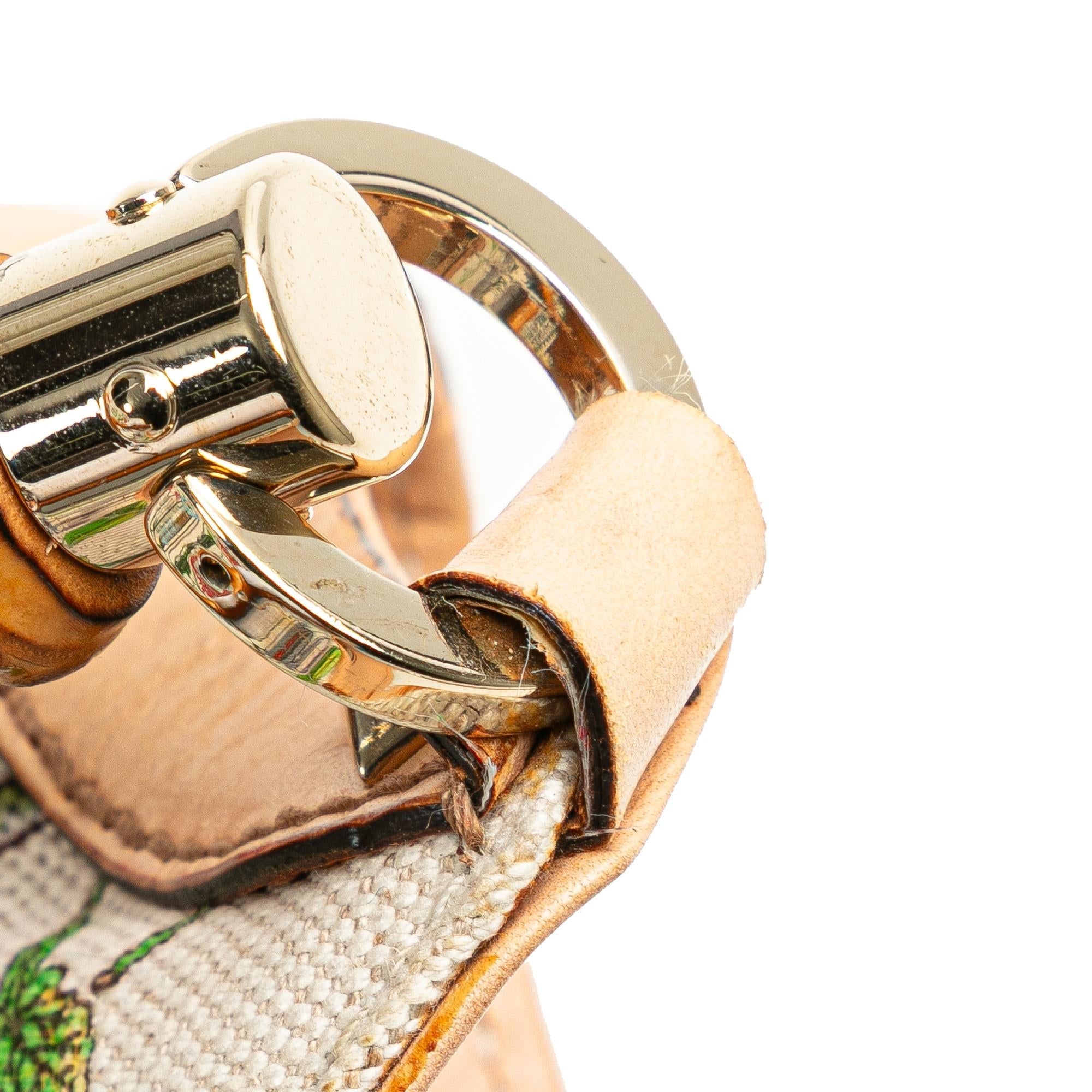 Gucci Canvas Bamboo Flora Handbag