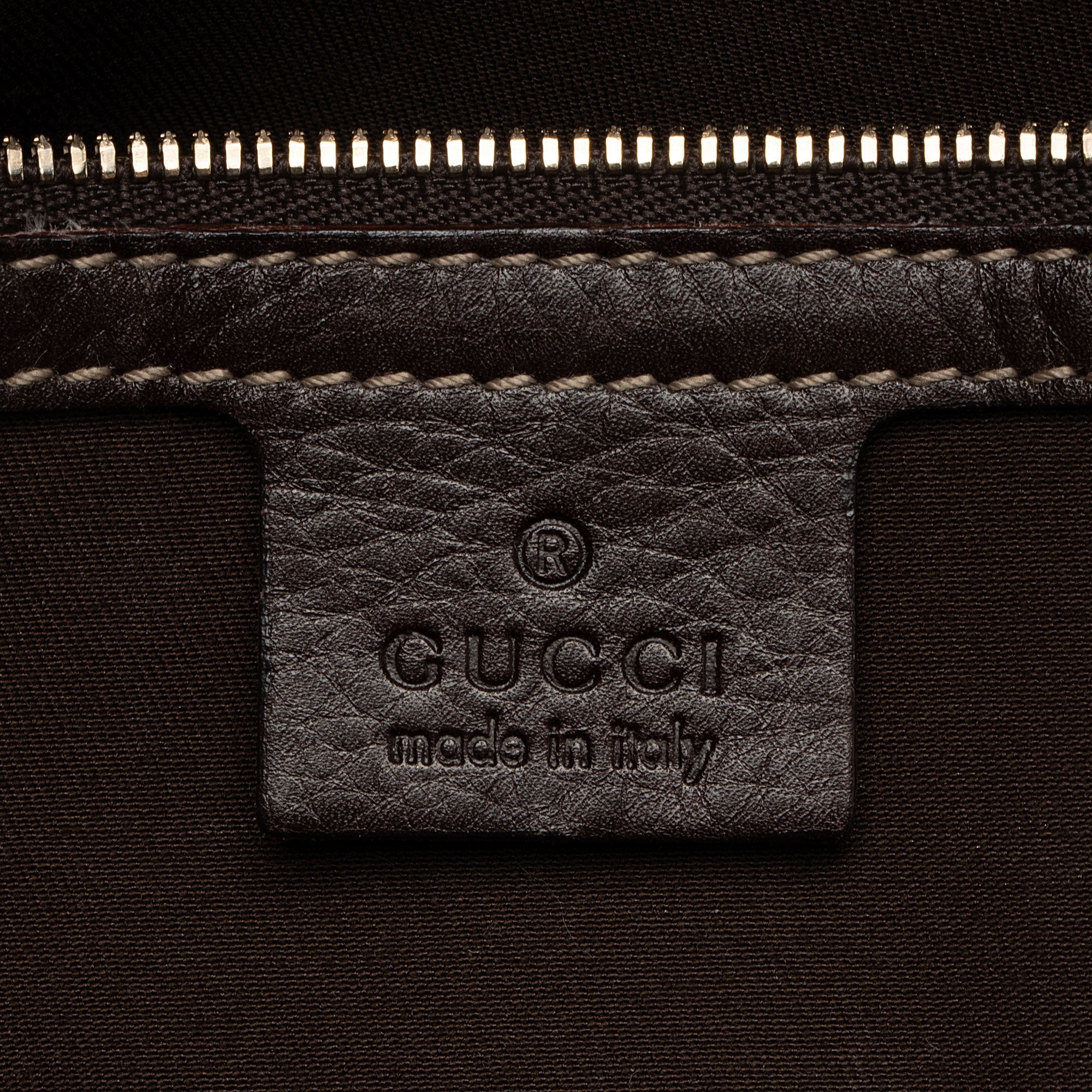 Gucci Horsebit Canvas Bamboo Satchel