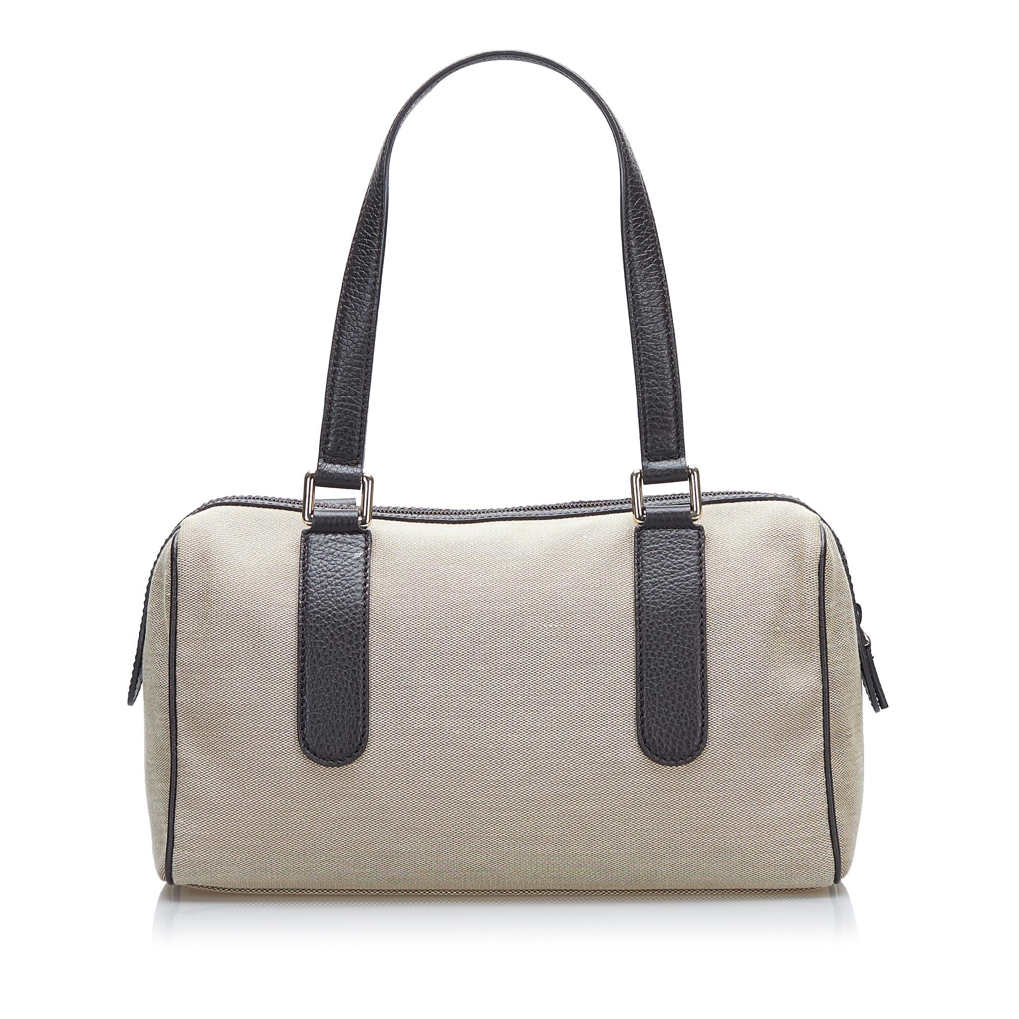 Gucci Canvas Boston Bag (SHG-36173)