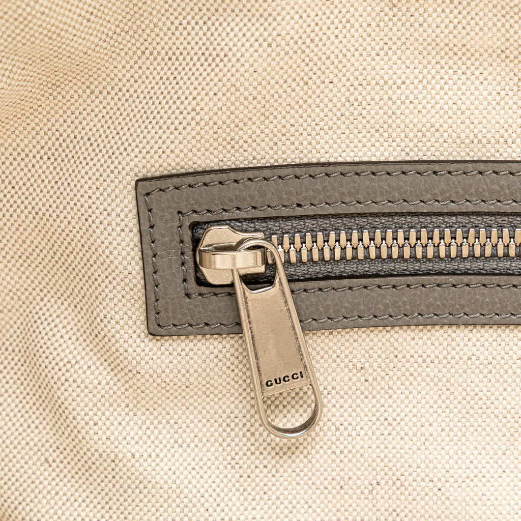 Gucci Canvas Embossed Logo Tote