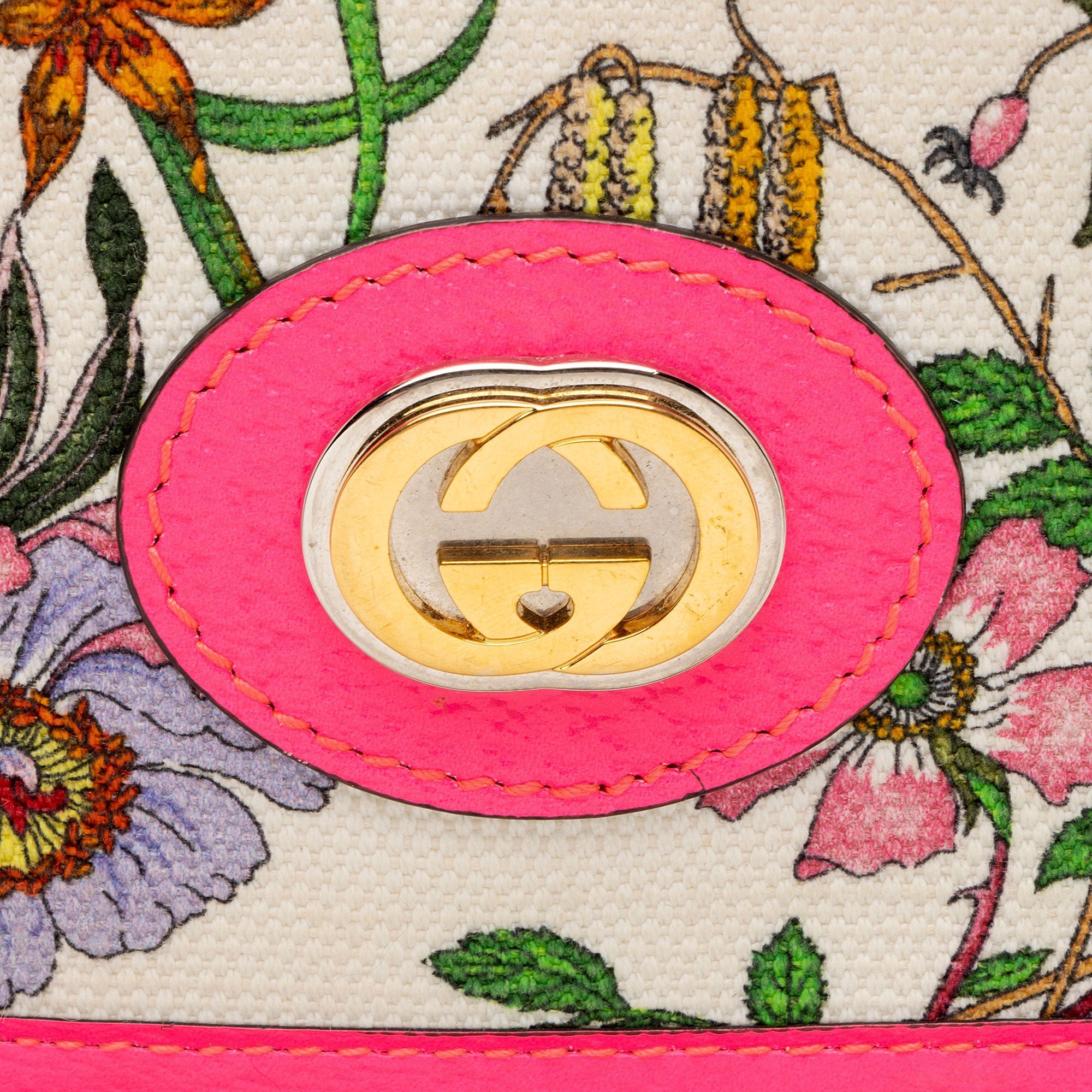 Gucci Canvas Flora Shoulder Bag