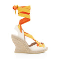 Gucci Canvas GG Marmont Espadrille Wedges - Size 10 / 40