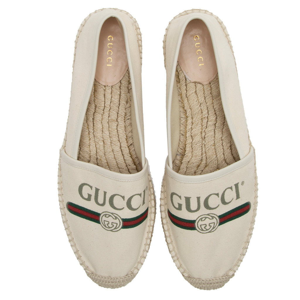 Gucci Canvas Interlocking G Logo Espadrilles - Size 10 / 40 (SHF-o88yIa)