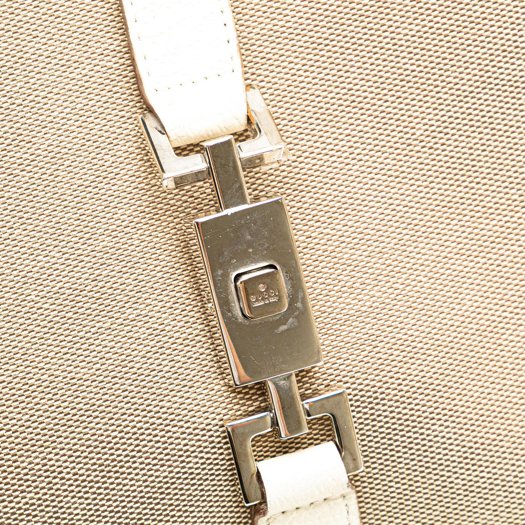 Gucci Canvas Jackie Bardot Shoulder Bag