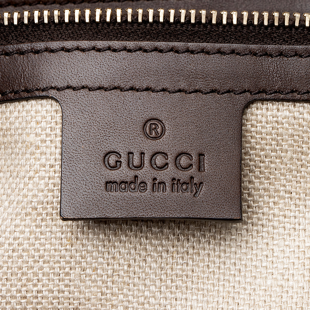 Gucci Canvas Leather Craft Tote (SHF-17362)