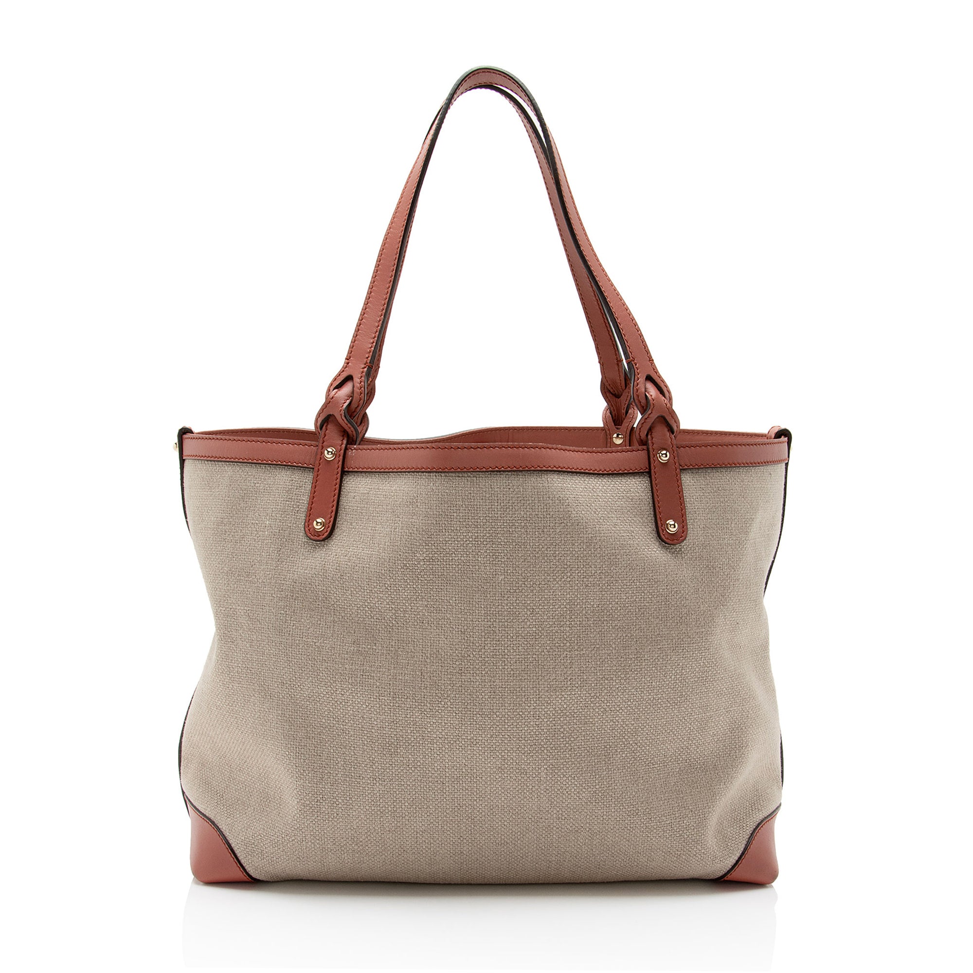 Gucci Canvas Leather Craft Tote (SHF-AuAMnM)