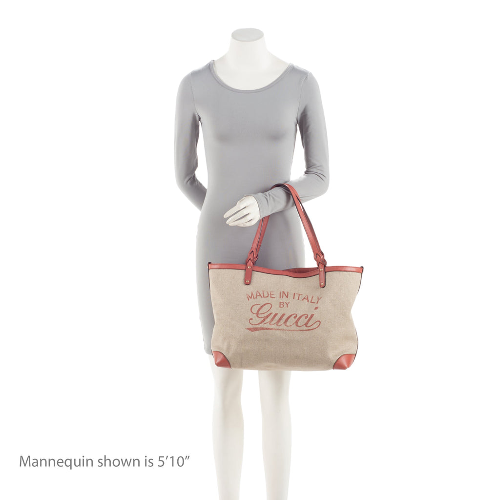 Gucci Canvas Leather Craft Tote (SHF-AuAMnM)