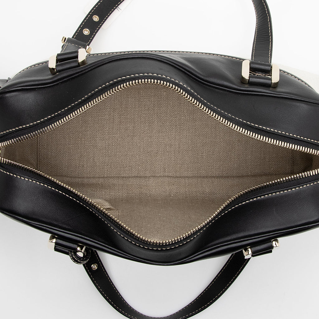 Gucci Canvas Leather East West Multi-Pocket Satchel (SHF-22759)