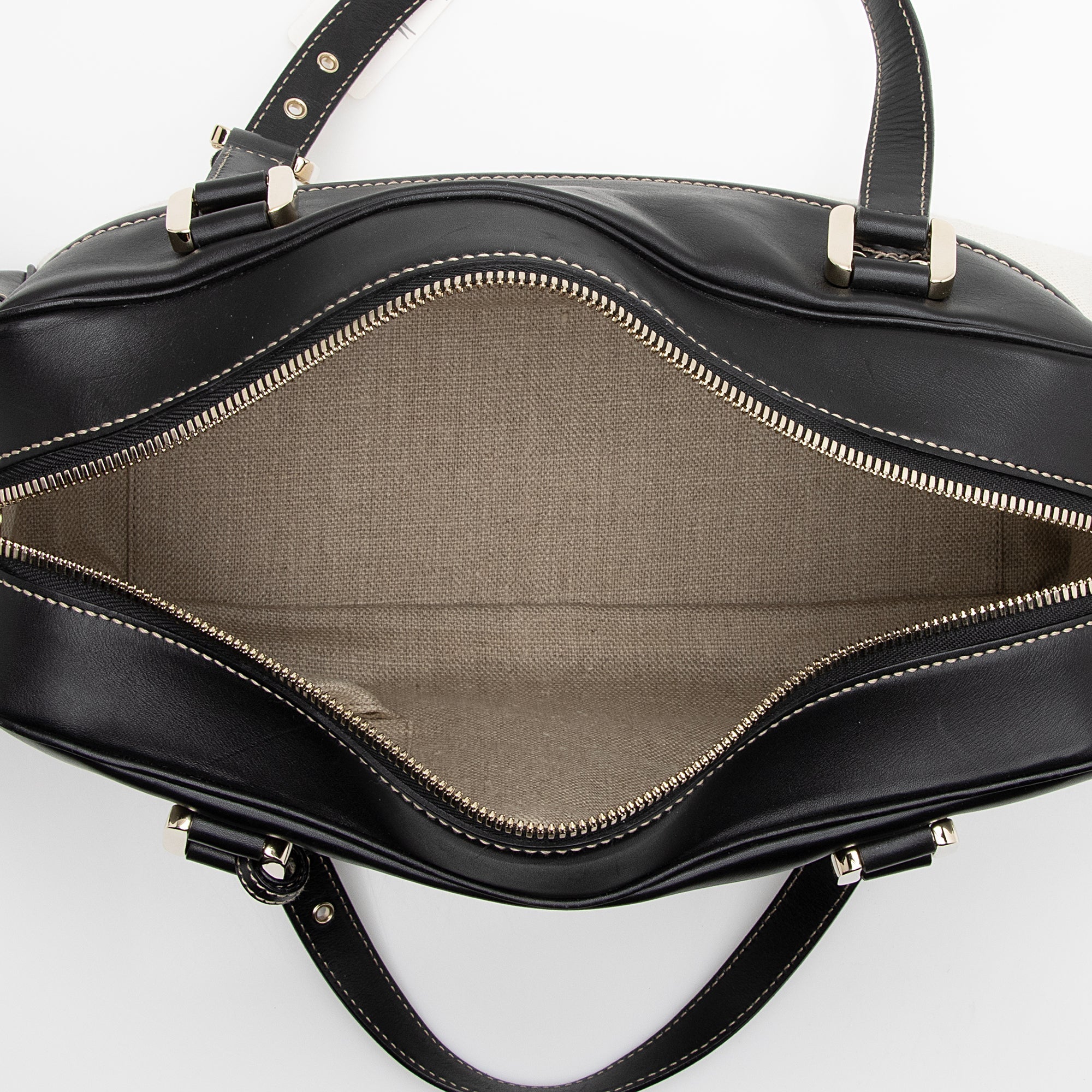 Gucci Canvas Leather East West Multi-Pocket Satchel (SHF-22759)