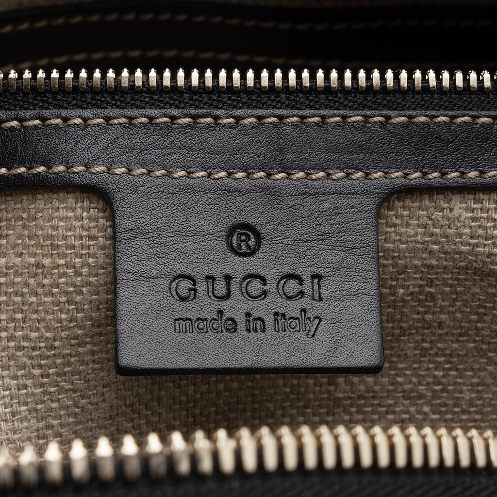 Gucci Canvas Leather East West Multi-Pocket Satchel (SHF-22759)