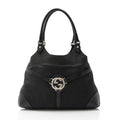 Gucci Canvas Perforated Leather Interlocking G Reins Satchel