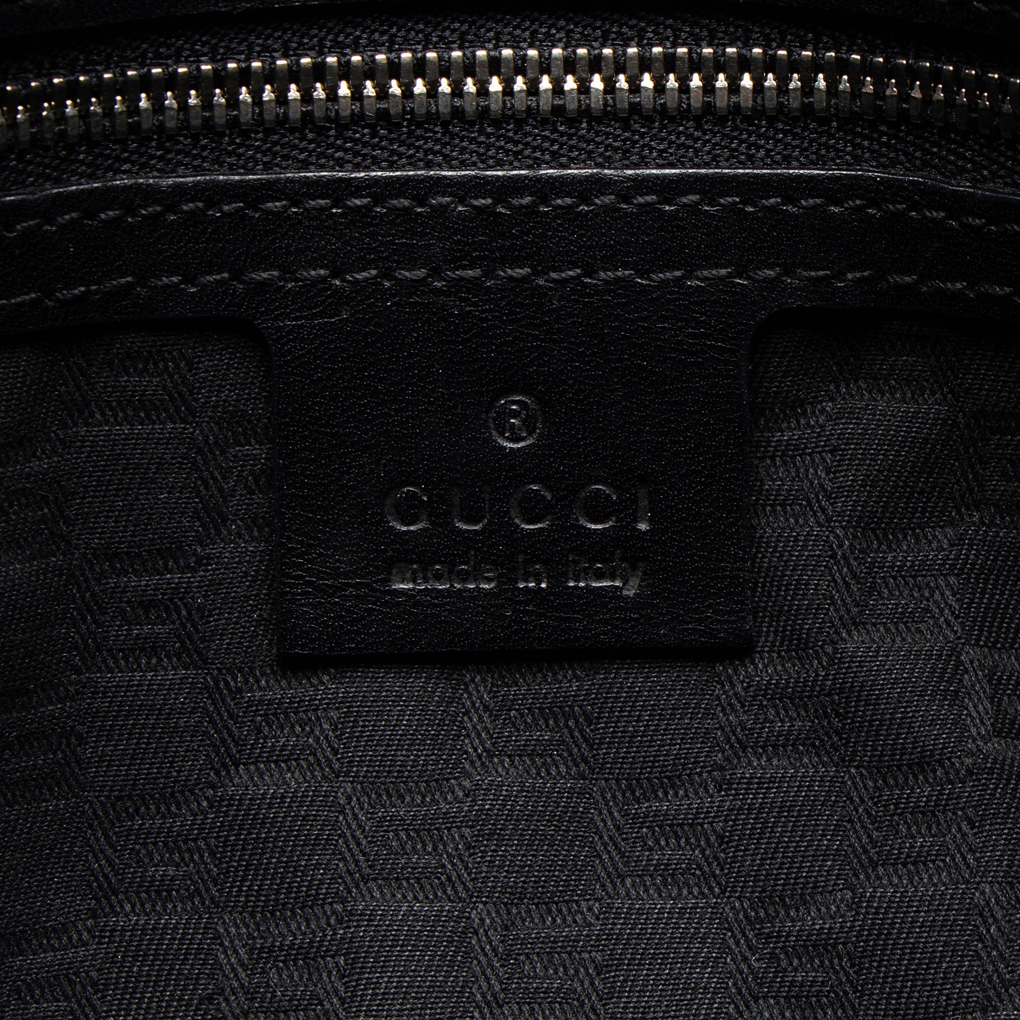 Gucci Canvas Perforated Leather Interlocking G Reins Satchel