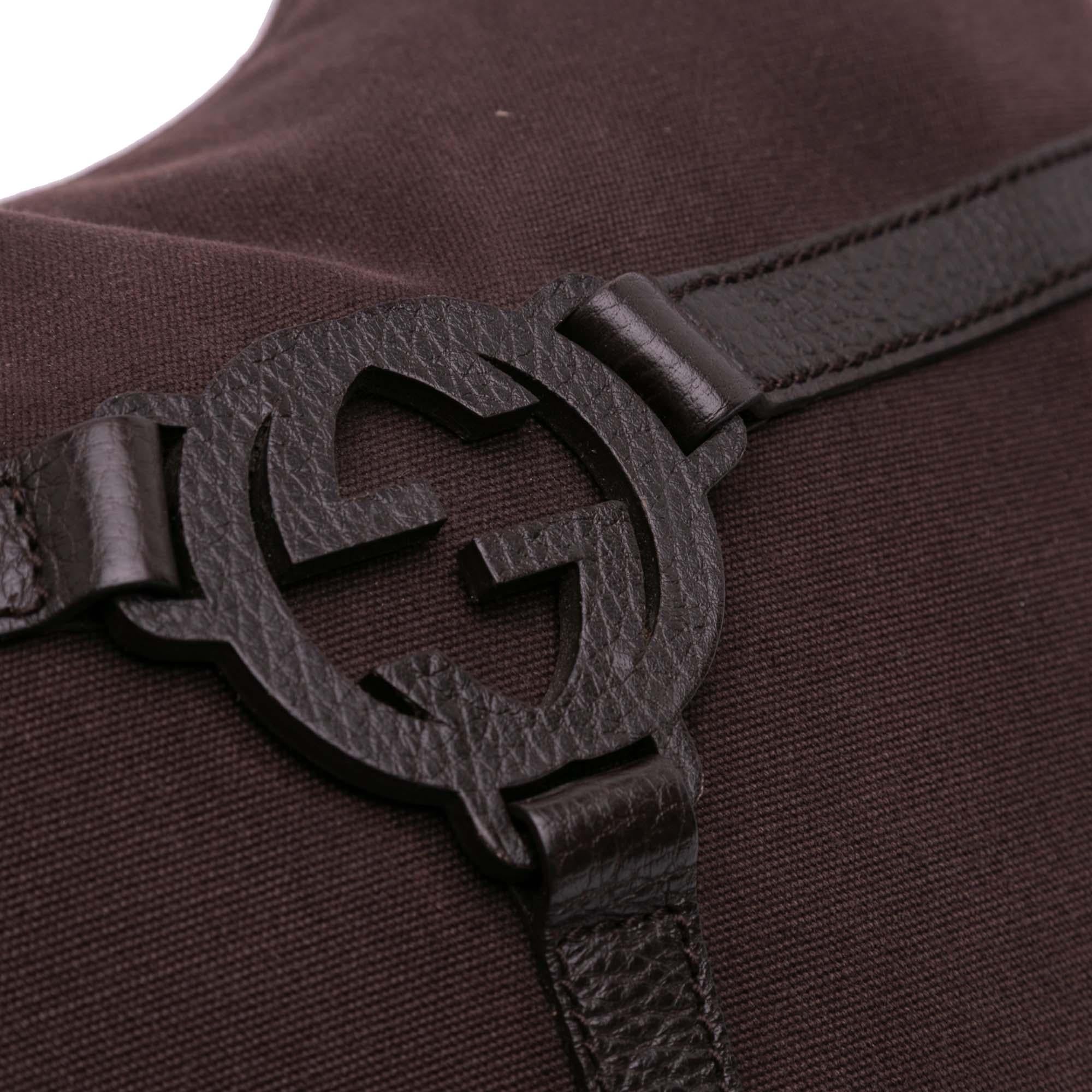 Gucci Canvas Reins Hobo Bag