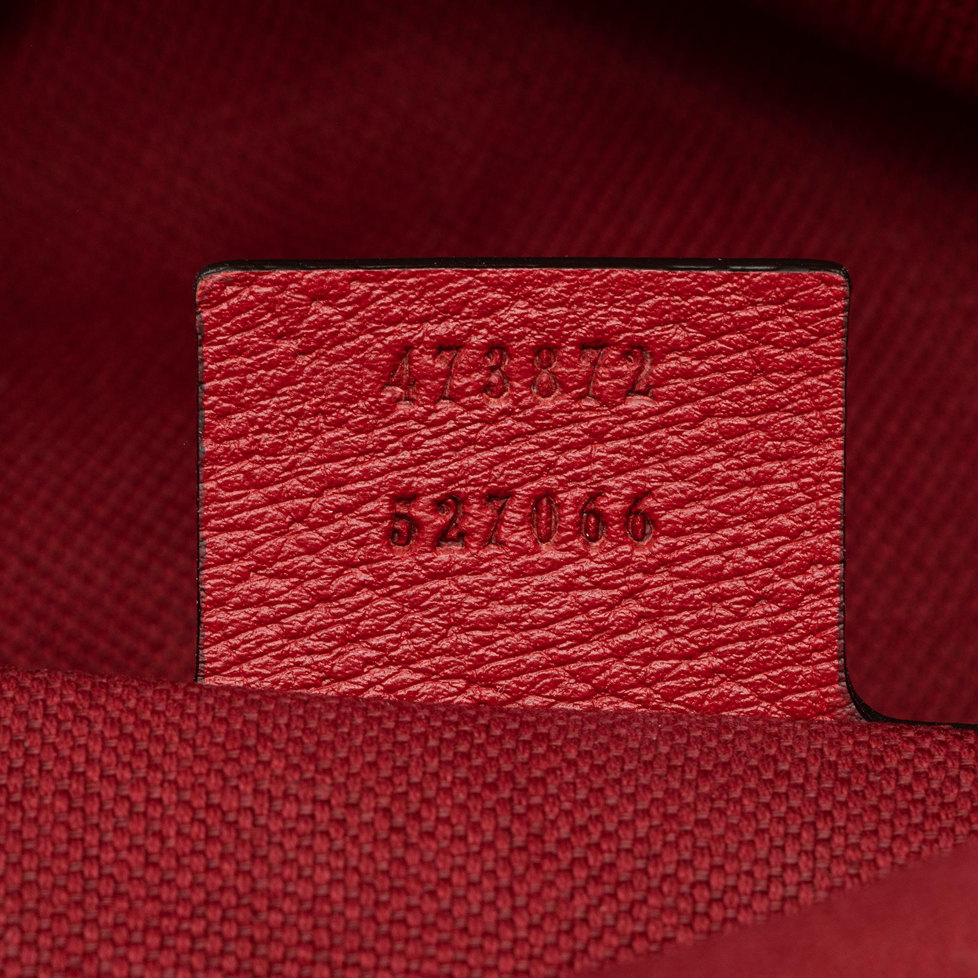 Gucci Canvas Sylvie Stripe Logo Drawstring Backpack (SHF-23707)