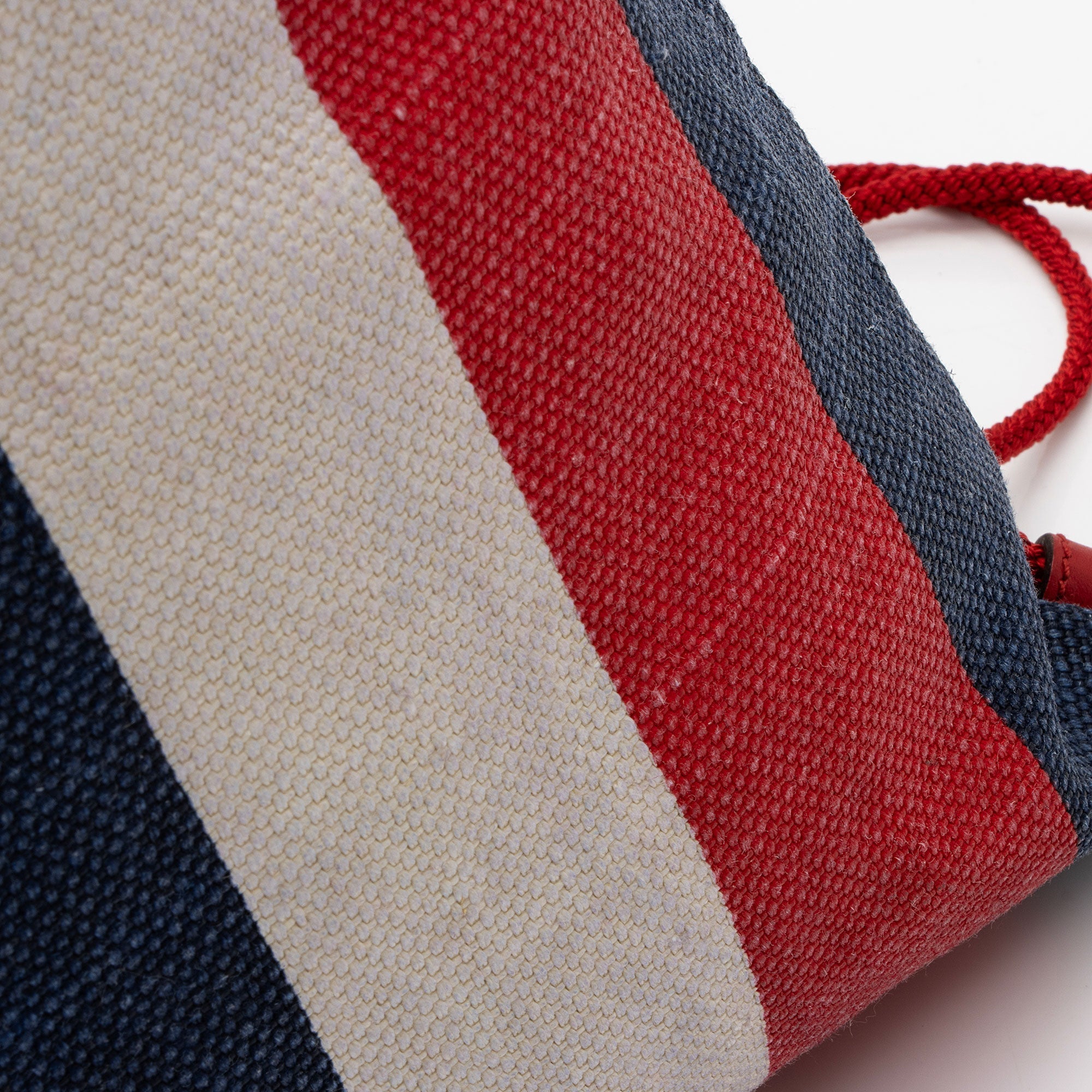 Gucci Canvas Sylvie Stripe Logo Drawstring Backpack