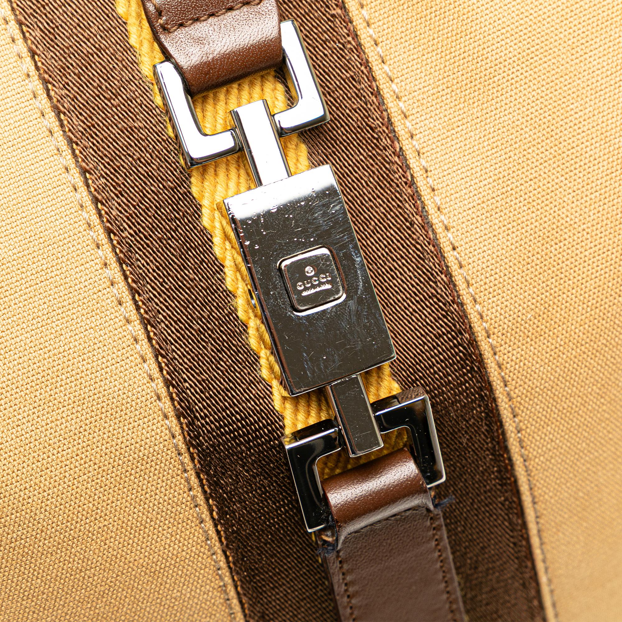 Gucci Canvas Web Jackie Shoulder Bag