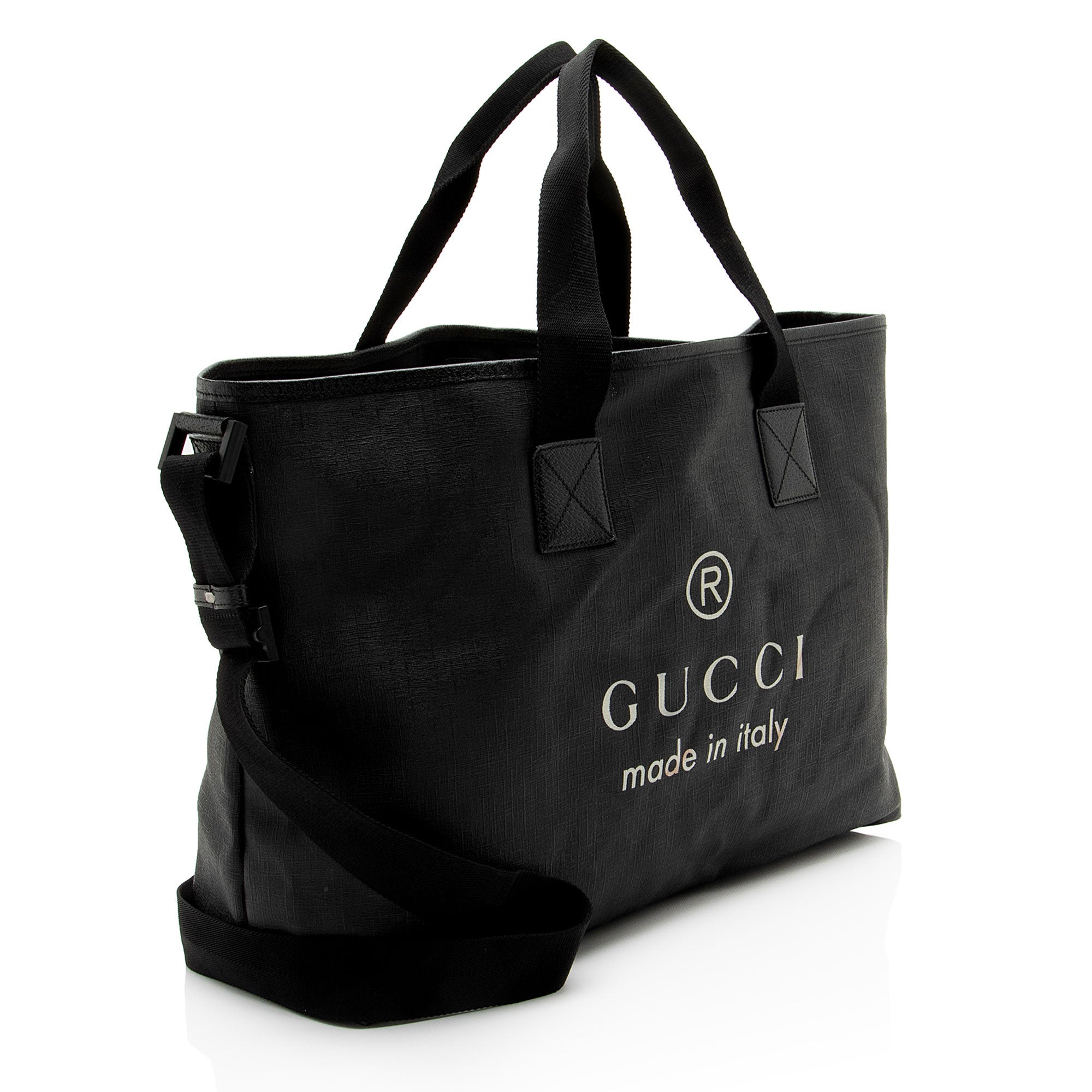 Gucci Coated Canvas Trademark Shopping Tote