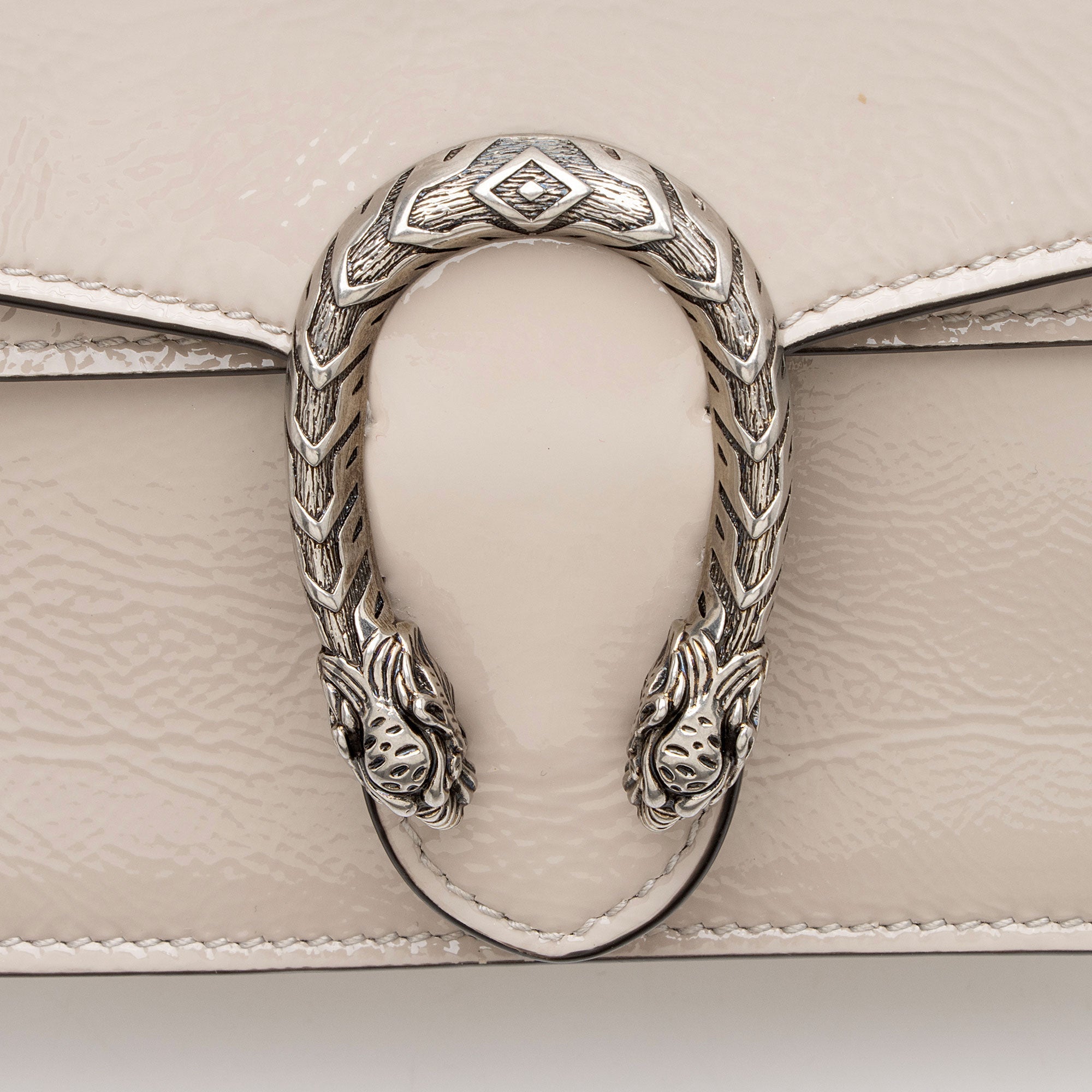 Gucci Crinkled PatLBt Leather Dionysus Mini Shoulder Bag