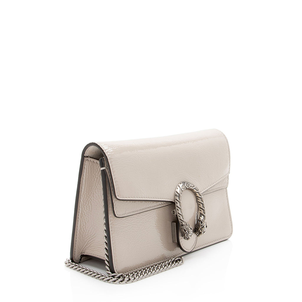 Gucci Crinkled PatLBt Leather Dionysus Mini Shoulder Bag