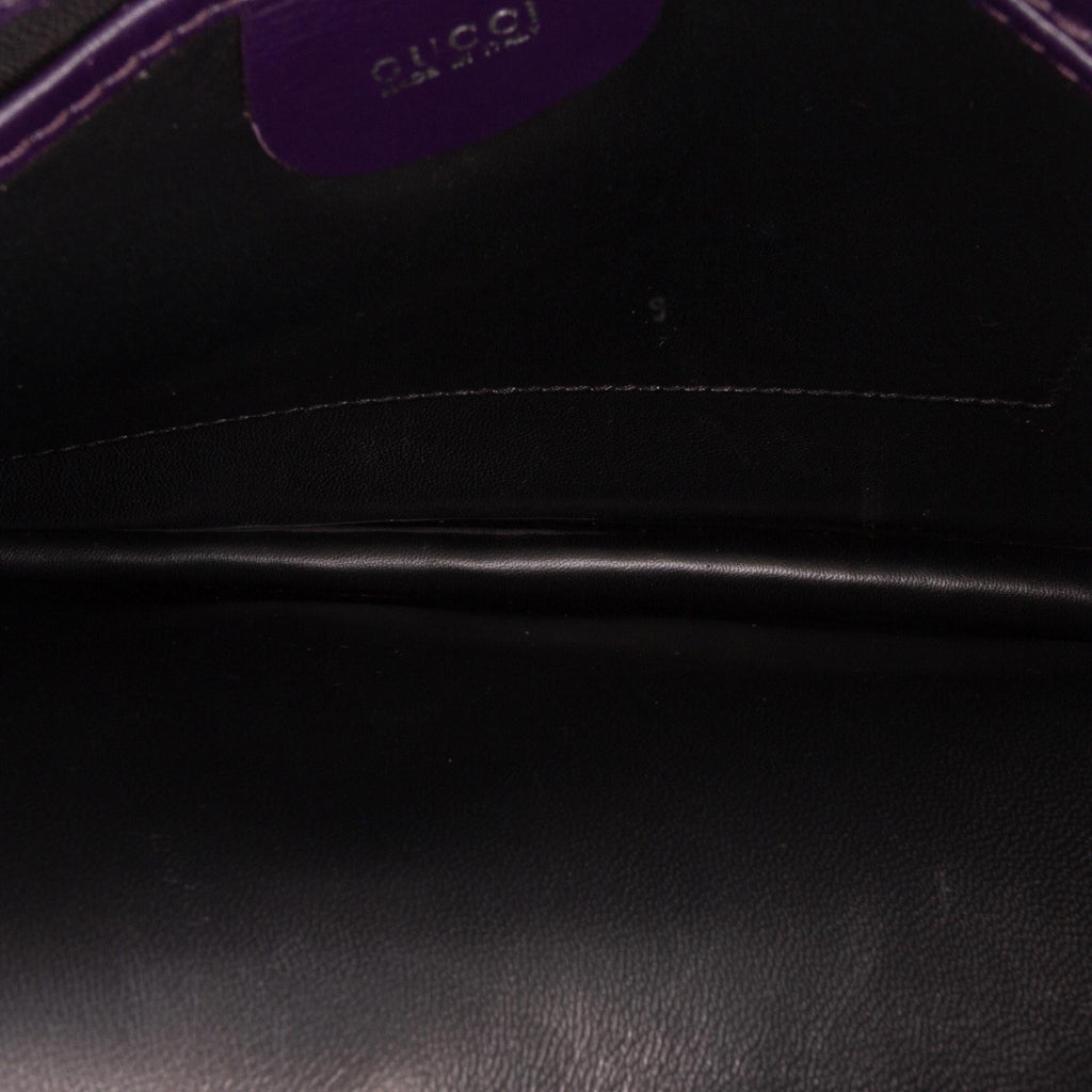 Gucci Croc Embossed Leather Broadway LBvelope Shoulder Bag