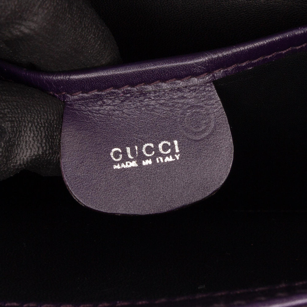 Gucci Croc Embossed Leather Broadway LBvelope Shoulder Bag