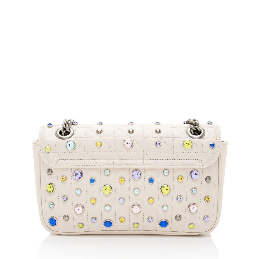 Gucci Crystal Embellished Matelasse GG Marmont Small Flap Bag (SHF-3tbySh)