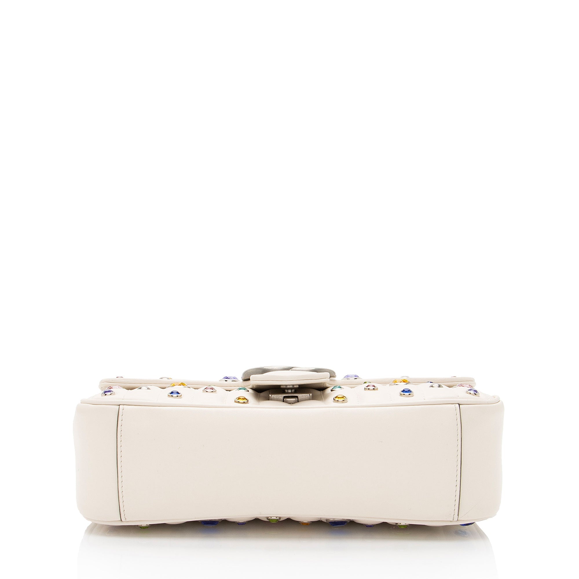 Gucci Crystal Embellished Matelasse GG Marmont Small Flap Bag (SHF-3tbySh)