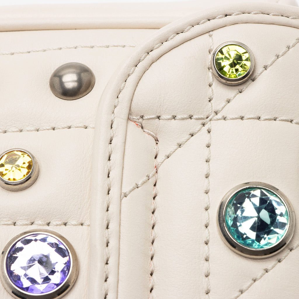 Gucci Crystal Embellished Matelasse GG Marmont Small Flap Bag (SHF-3tbySh)