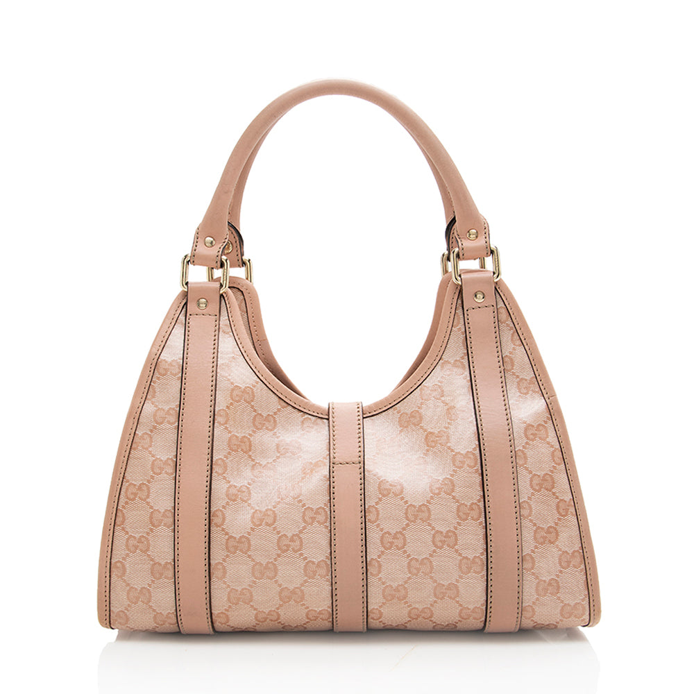 Gucci Crystal Gucci Canvas Small Joy Shoulder Bag - FINAL SALE (SHF-18167)