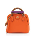 Gucci Cuir Leather Bamboo Diana Dome Mini Satchel