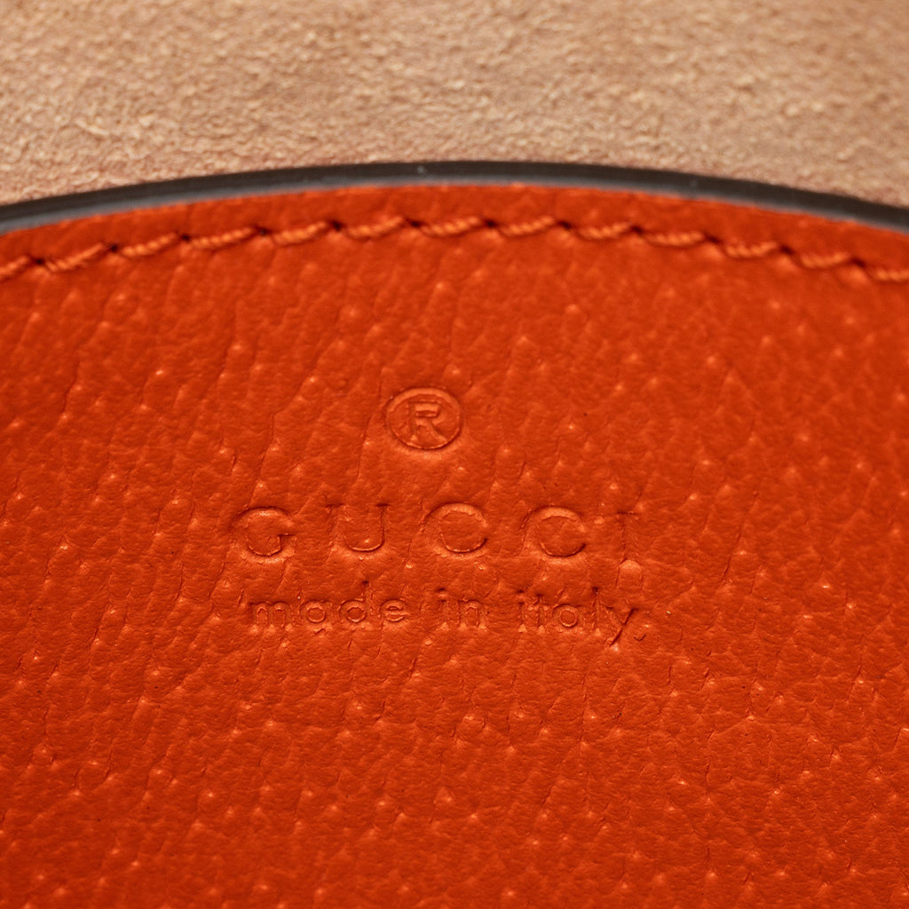 Gucci Cuir Leather Bamboo Diana Dome Mini Satchel