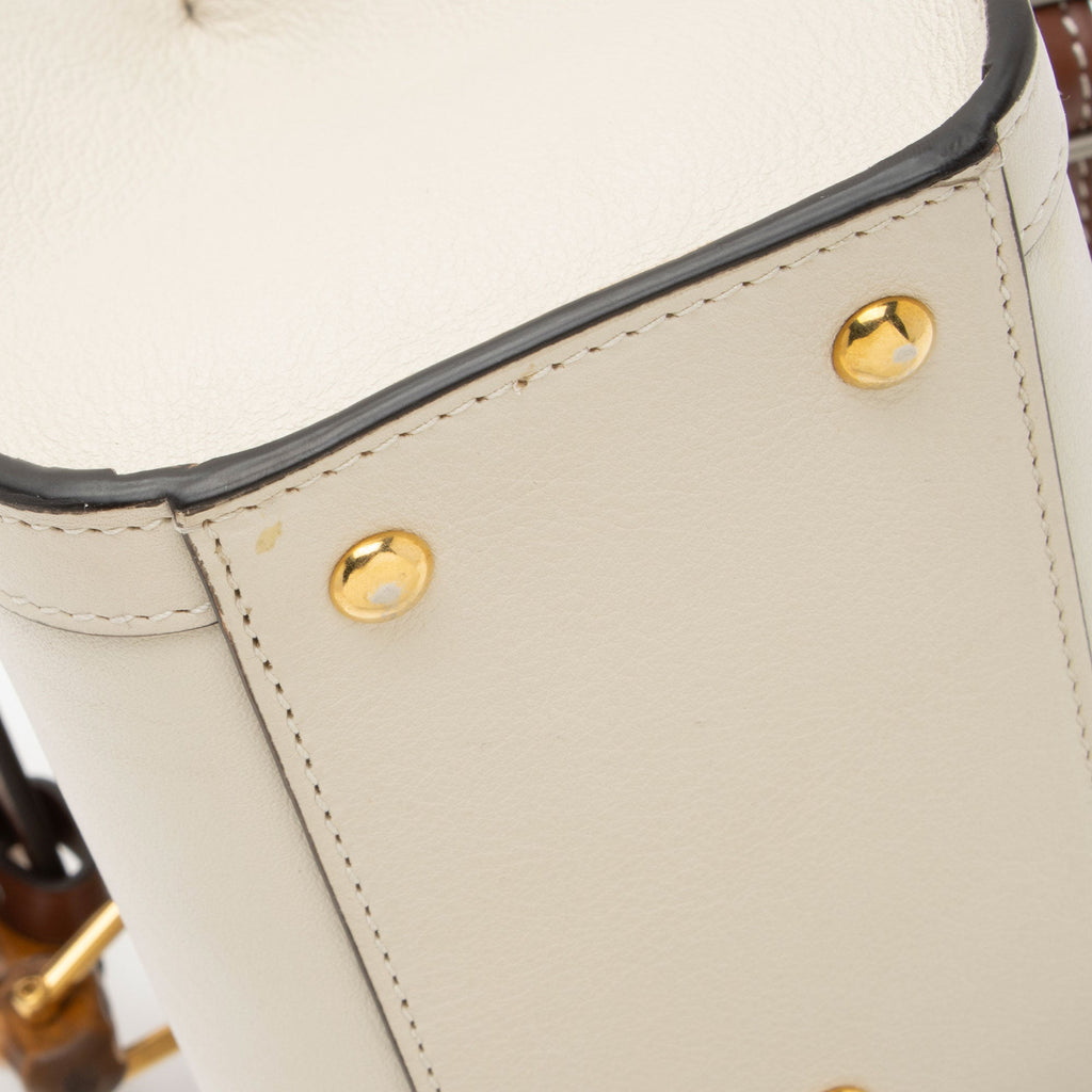 Gucci Cuir Leather Bamboo Diana Mini Tote (SHF-OiQwyN)