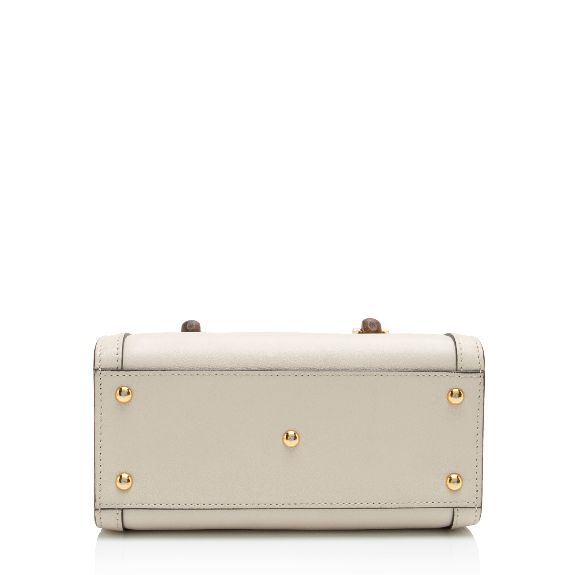 Gucci Cuir Leather Bamboo Diana Mini Tote (SHF-Mtoamr)
